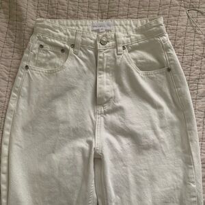 GREY LAB White Straight Jeans